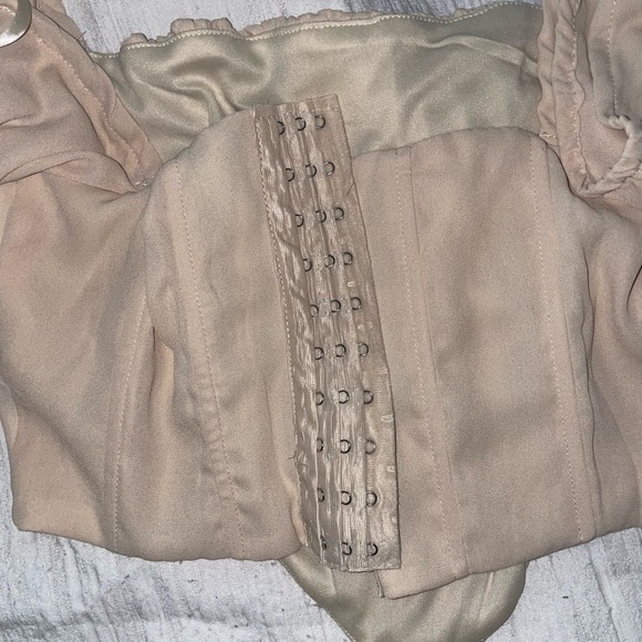 Corset Ruched Top Beige - Picture 4 of 5